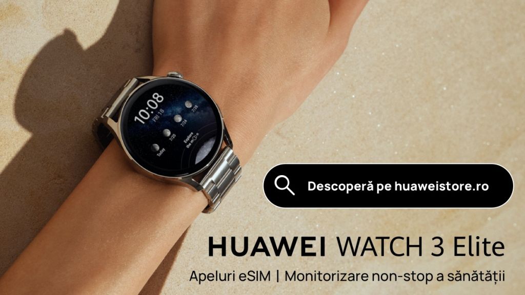WATCH 3 Elite, the new watch from the HUAWEI WATCH 3 family, is available on Huaweistore.ro