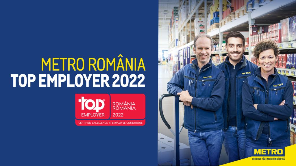 METRO este recunoscut ca top employer 2022 in Romania
