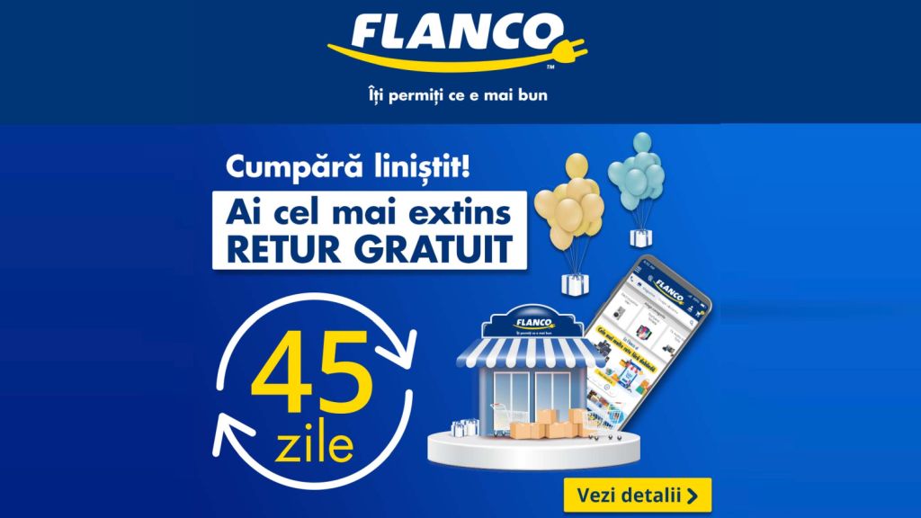 Flanco lanseaza cea mai extinsa perioada de retur gratuit in retailul electro-IT din Romania