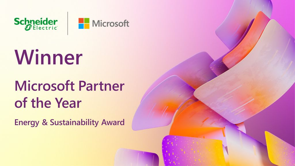 Schneider Electric has been recognized by Microsoft as the Partner of the Year for Energy and Sustainability in 2022
