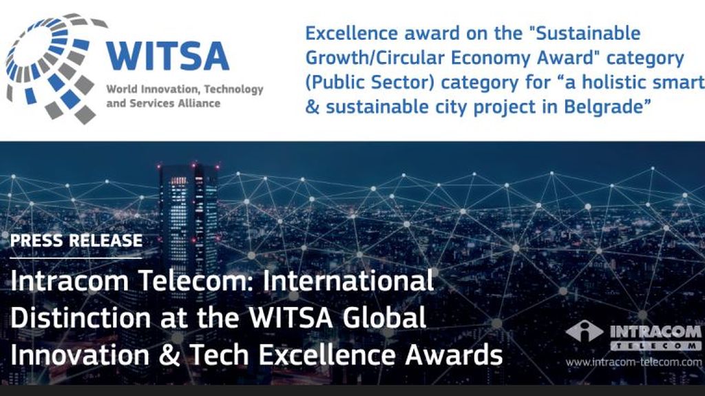 Intracom Telecom: International Distinction at the WITSA Global Innovation & Tech Excellence Awards