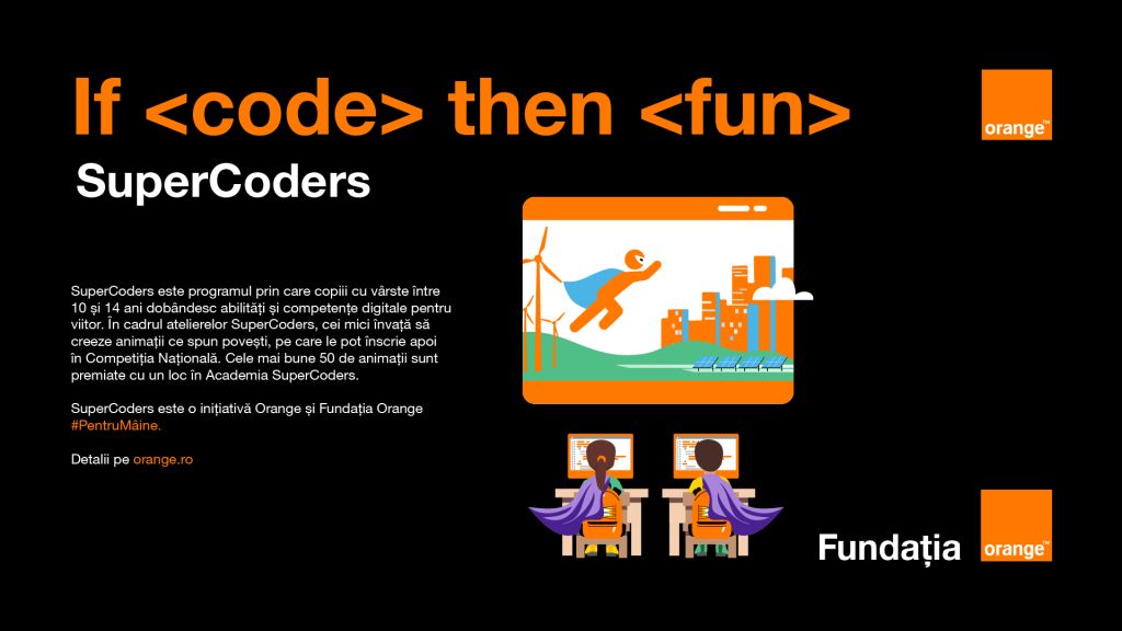 Orange lanseaza a IX-a editie a programului SuperCoders, dedicat copiilor pasionati de tehnologie