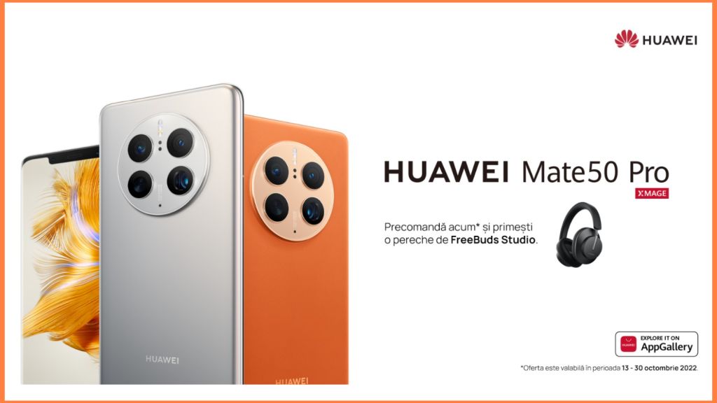 Huawei lanseaza noul smartphone varf de gama HUAWEI Mate 50 Pro. Exploreaza lumea aplicatiilor de top din AppGallery!