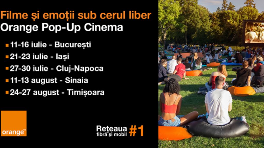 Caravana Orange Pop-Up Cinema reporneste la drum spre 5 orase din Romania