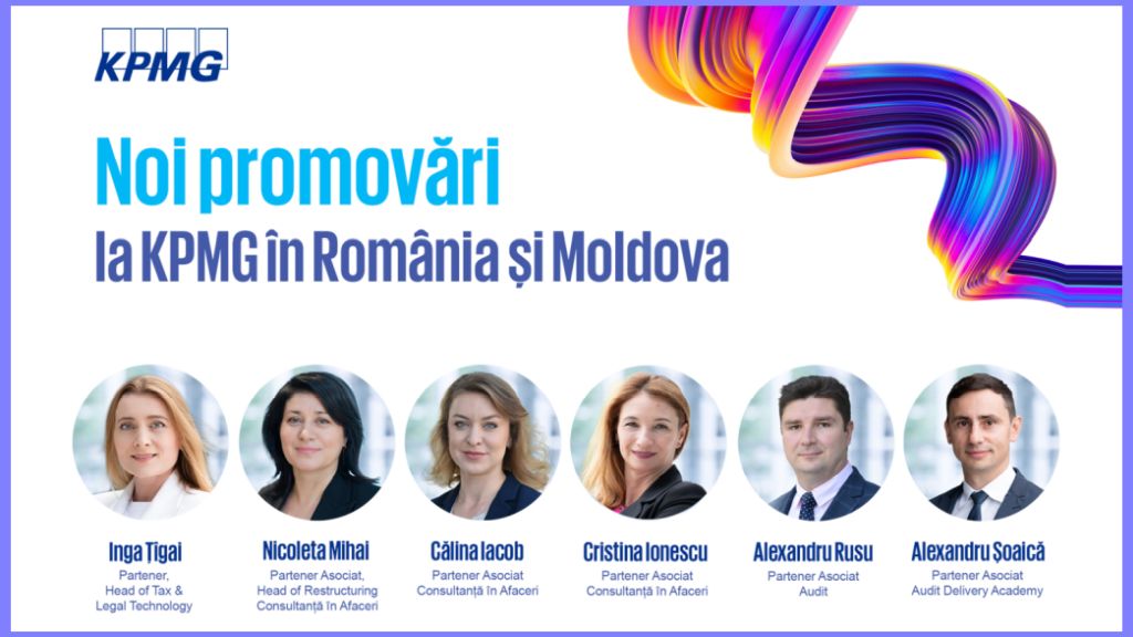 Noi numiri la nivel de management in KPMG Romania si Moldova