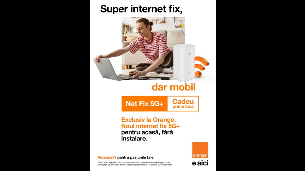 Orange launches the first fixed internet service via 5G+ in Romania