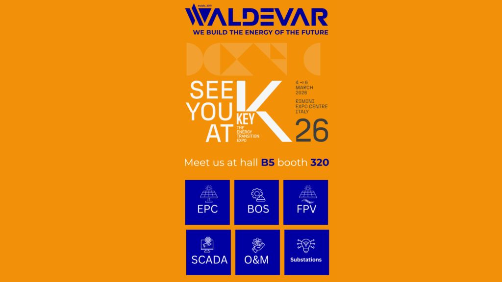 WALDEVAR Blue Team is pleased to confirm its participation in KEY – The Energy Transition Expo, on March 4–6 at Hall B5, Booth 320, in Rimini