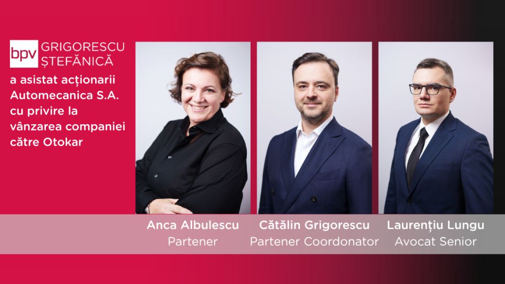 bpv GRIGORESCU STEFANICA assisted the shareholders of Automecanica S.A. regarding the sale of the company to Otokar