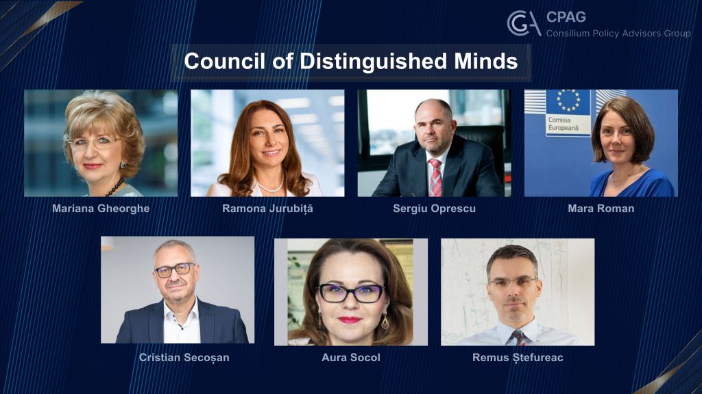 SAPTE PERSONALITATI DIN MEDIUL DE AFACERI, ACADEMIC SI INSTITUTIONAL FORMEAZA COUNCIL OF DISTINGUISHED MINDS AL CPAG