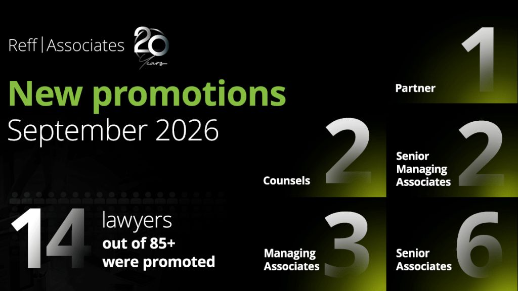 Reff & Asociatii | Deloitte Legal isi consolideaza echipa de management prin promovarea unui avocat in pozitia de partener si a altor doi in rolul de counsel; numarul total de promovari in acest an se ridica la 14